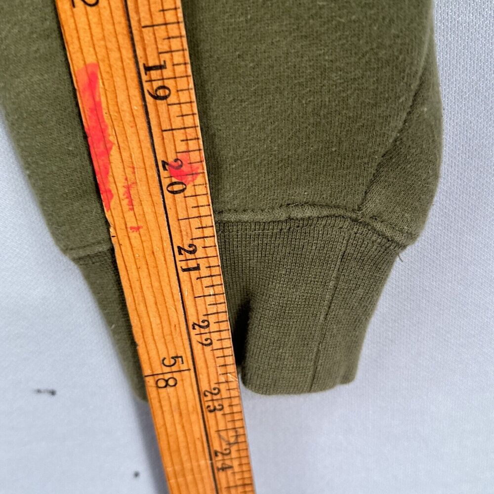 Farm Boy Zip Hoodie Olive Green Graphic Heavy Sweatshirt Adult Size L Workwear - Picture 11 of 12